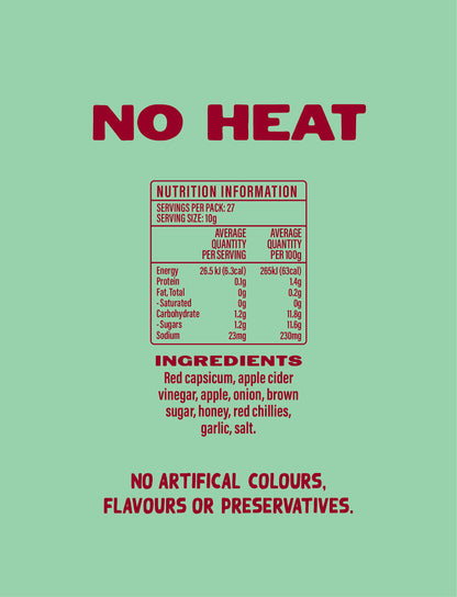 Cub's Chilli Sauce - No Heat