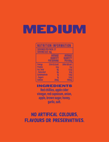 Cub's Chilli Sauce - Medium